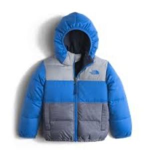 North Face Puffer 550 Gray & Blue Reversible Toddler Coat Size 3T